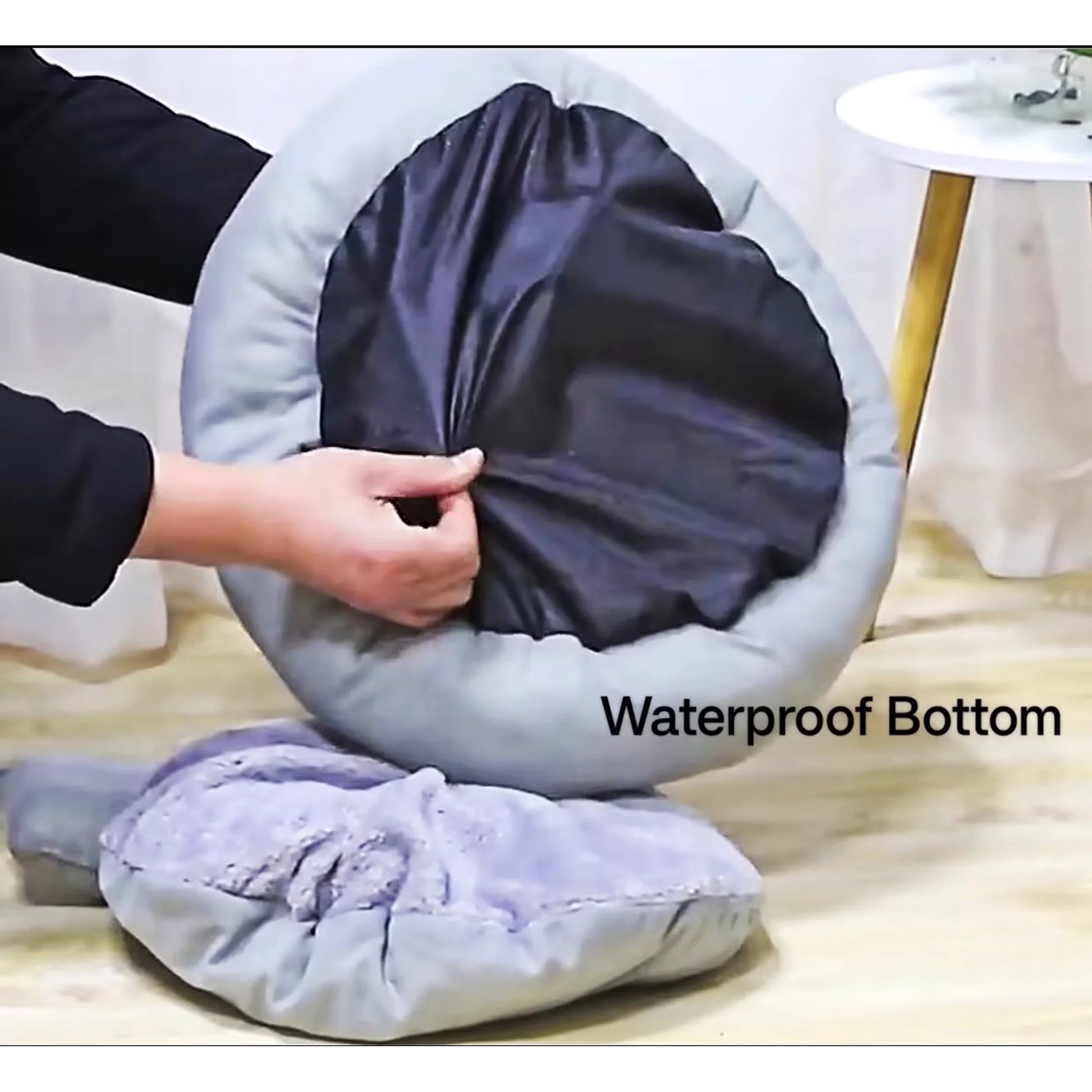 Calming Cat Beds with Pillow for Small Medium Dogs and Cats, round Dog Puppy Cuddler Cozy Bed, Washable Fluffy Plush Pet Bed Thickened Dog Kennel Mat for Puppy Sleeping, M 45CM