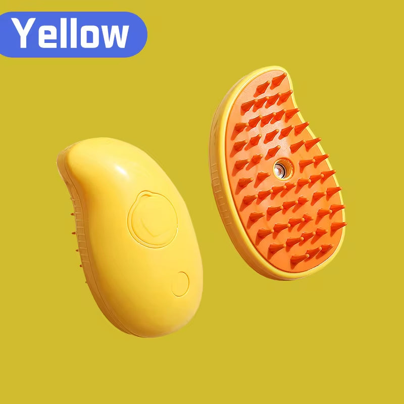 Cat Dog Pet Spray Massage Brush One Button Steam Spray Folding Rotatable Floating Hair Bath Hair Removal Brush Comb
