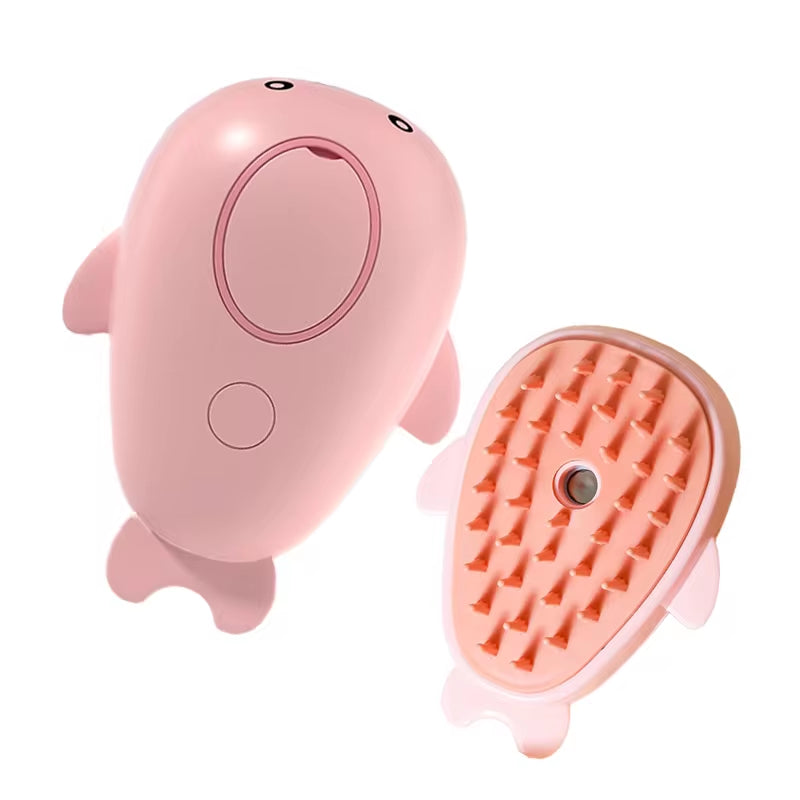 Cat Dog Pet Spray Massage Brush One Button Steam Spray Folding Rotatable Floating Hair Bath Hair Removal Brush Comb