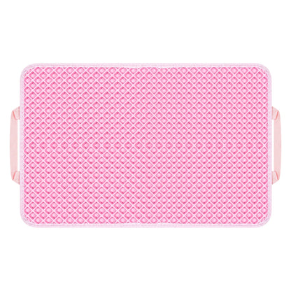Double Layer anti Tracking Waterproof Cat Litter Trapping Mat Pink