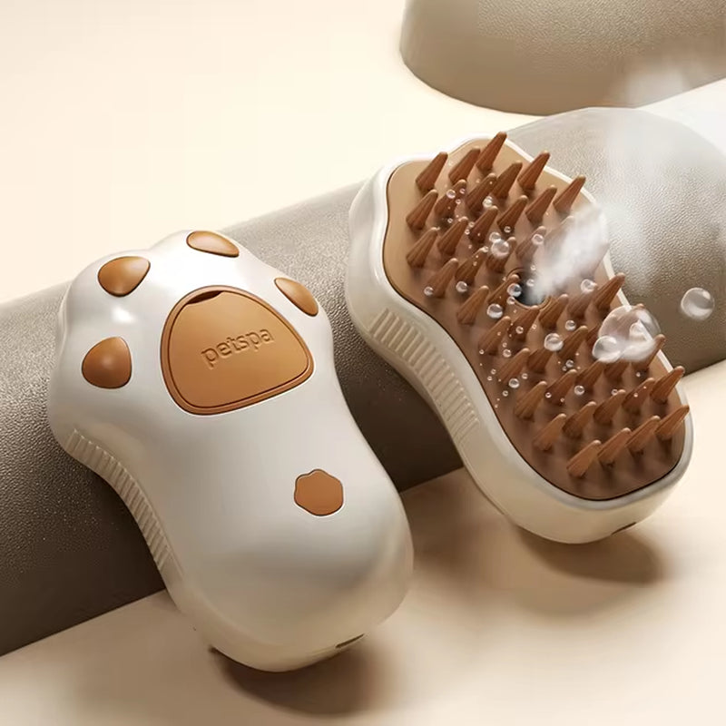 Cat Dog Pet Spray Massage Brush One Button Steam Spray Folding Rotatable Floating Hair Bath Hair Removal Brush Comb